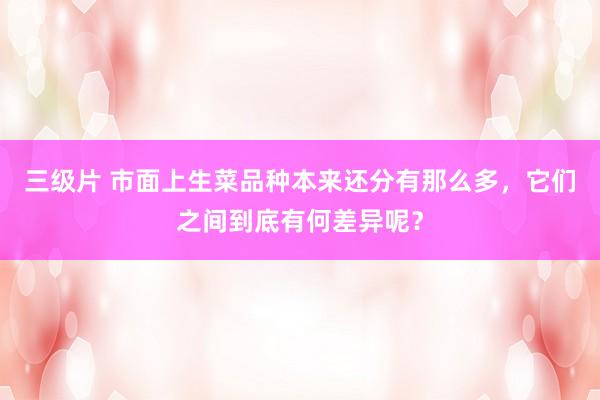 三级片 市面上生菜品种本来还分有那么多，它们之间到底有何差异呢？