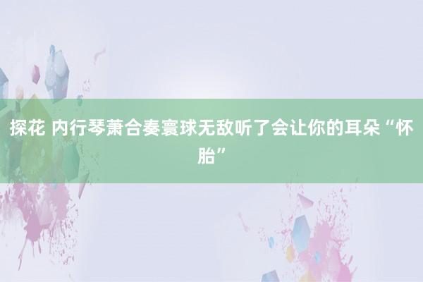 探花 内行琴萧合奏寰球无敌听了会让你的耳朵“怀胎”
