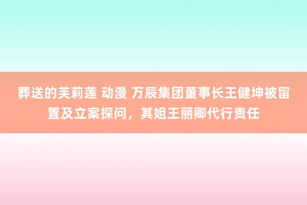 葬送的芙莉莲 动漫 万辰集团董事长王健坤被留置及立案探问，其姐王丽卿代行责任